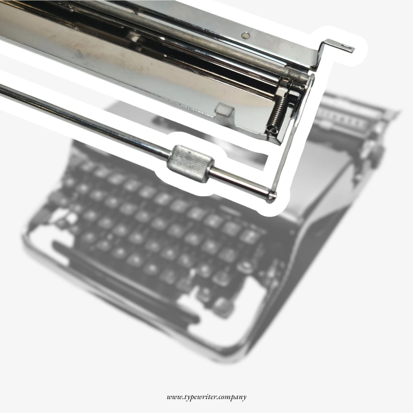 Chrome Olivetti Paper Lettera 22 (Pluma 22) Typewriter Spare Part ElGranero Typewriter.Company