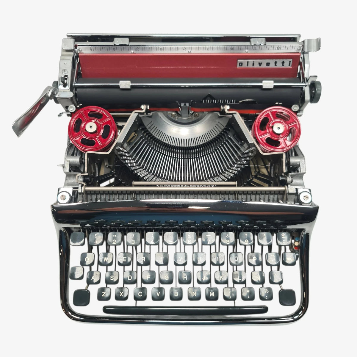 Olivetti Pluma 22 - Chrome Limited Edition Typewriter QWERTY ElGranero Typewriter.Company