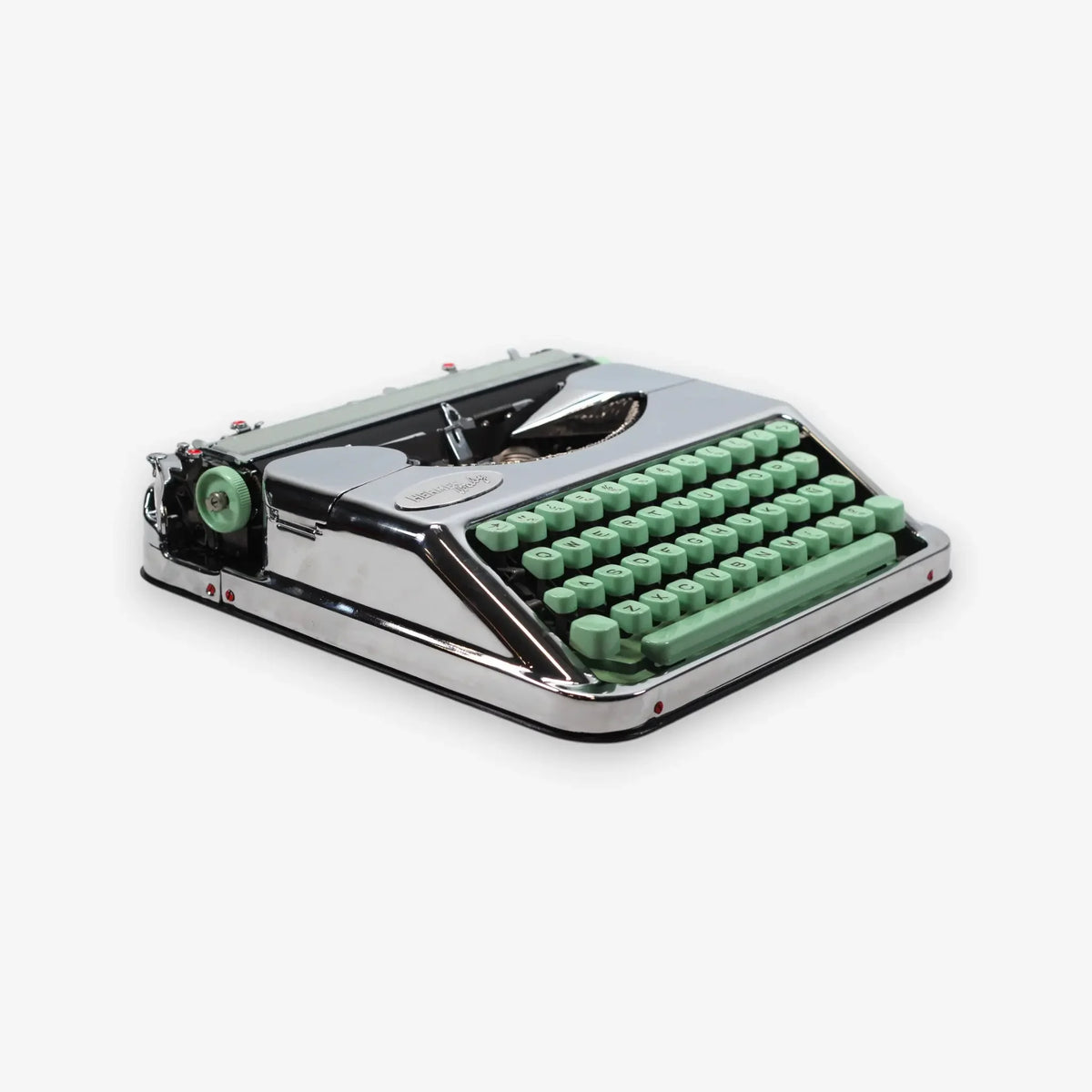Hermes Baby Chrome-Plated, Vintage Manual Typewriter, Refurbished El Granero Typewriter.Company