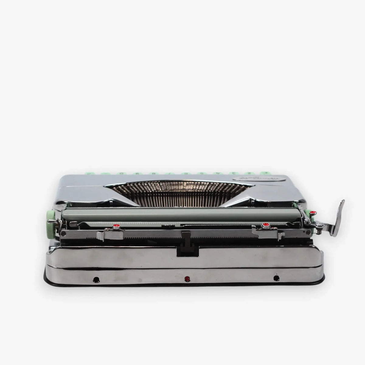 Hermes Baby Chrome-Plated, Vintage Manual Typewriter, Refurbished El Granero Typewriter.Company