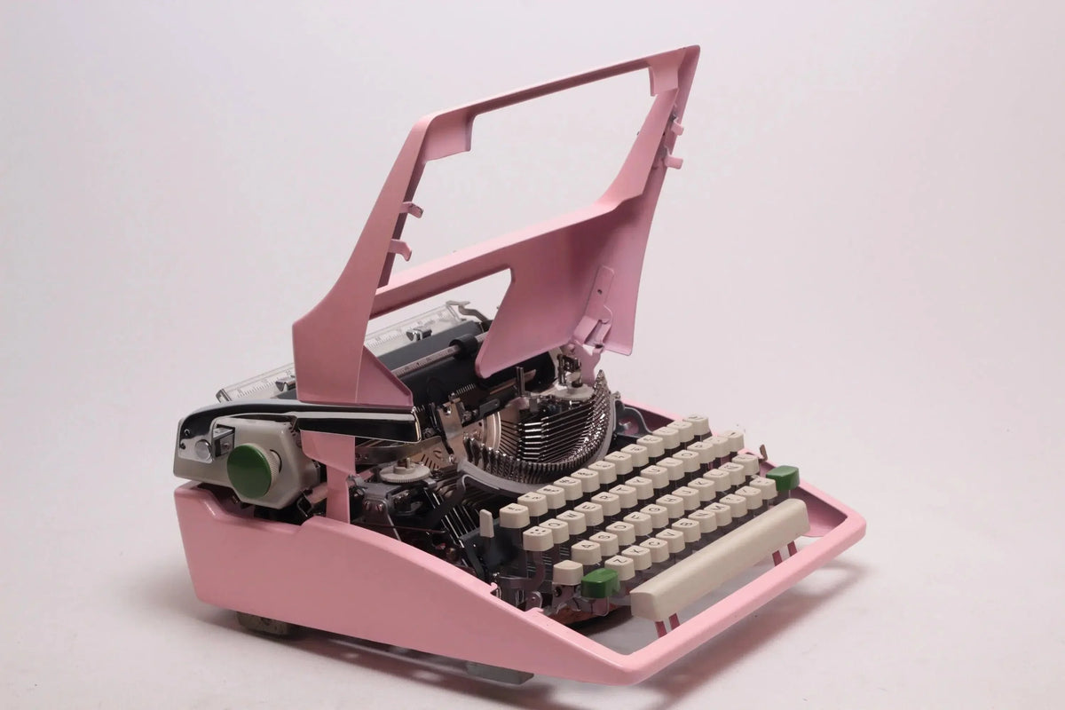 SOLD! Olympia SM Monica Pink, Vintage Manual Typewriter, Restored - ElGranero Typewriter.Company