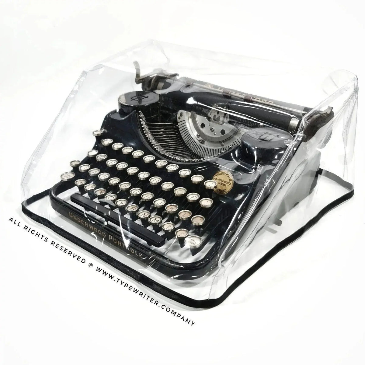 MEDIUM Transparent Typewriter Dust Cover for Underwood Typewriter - ElGranero Typewriter.Company