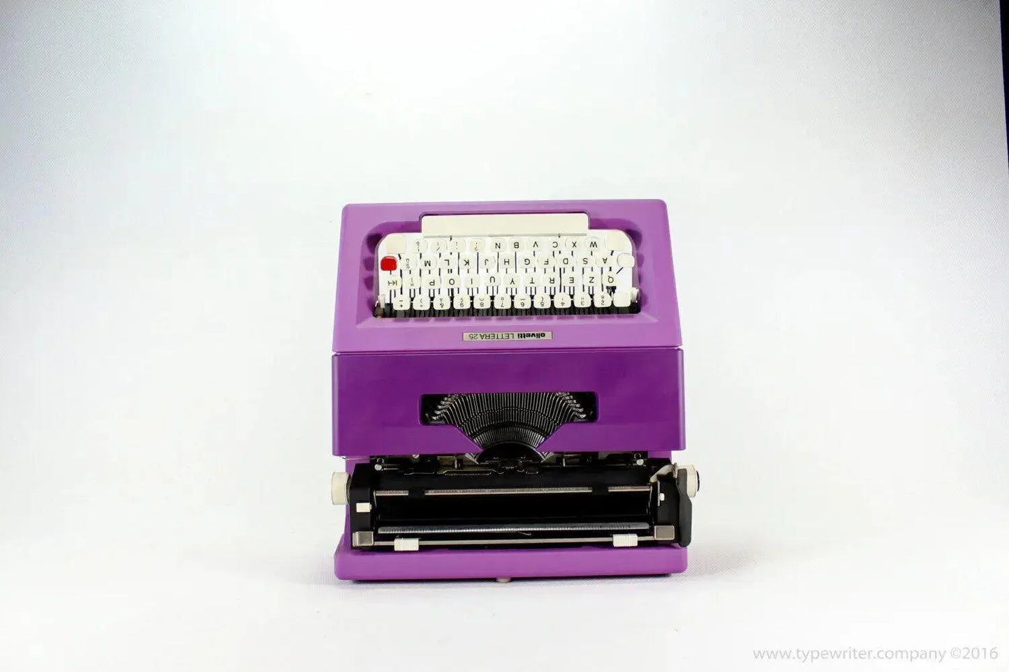 Olivetti Lettera 25 Violet, Vintage Manual Typewriter, Refurbished - ElGranero Typewriter.Company