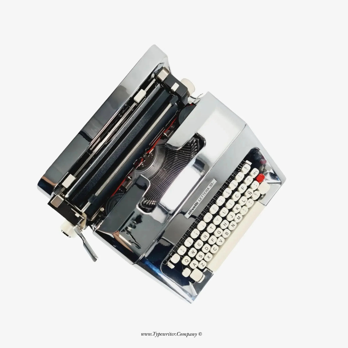 PRE-ORDER Olivetti Lettera 35 (Ltd.Edition 3 of 50) Chrome-Plated Typewriter - ElGranero Typewriter.Company