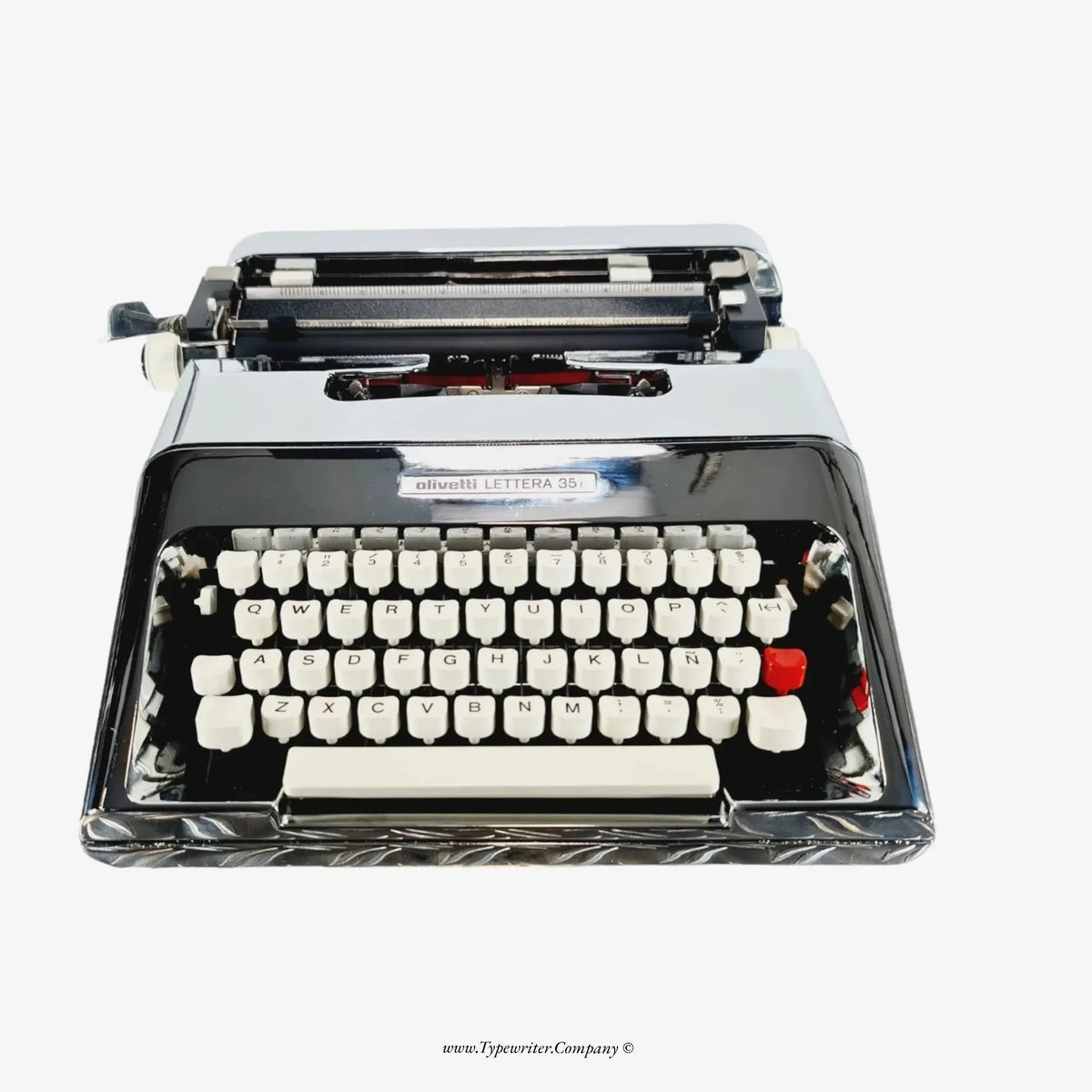 PRE-ORDER Olivetti Lettera 35 (Ltd.Edition 3 of 50) Chrome-Plated Typewriter - ElGranero Typewriter.Company
