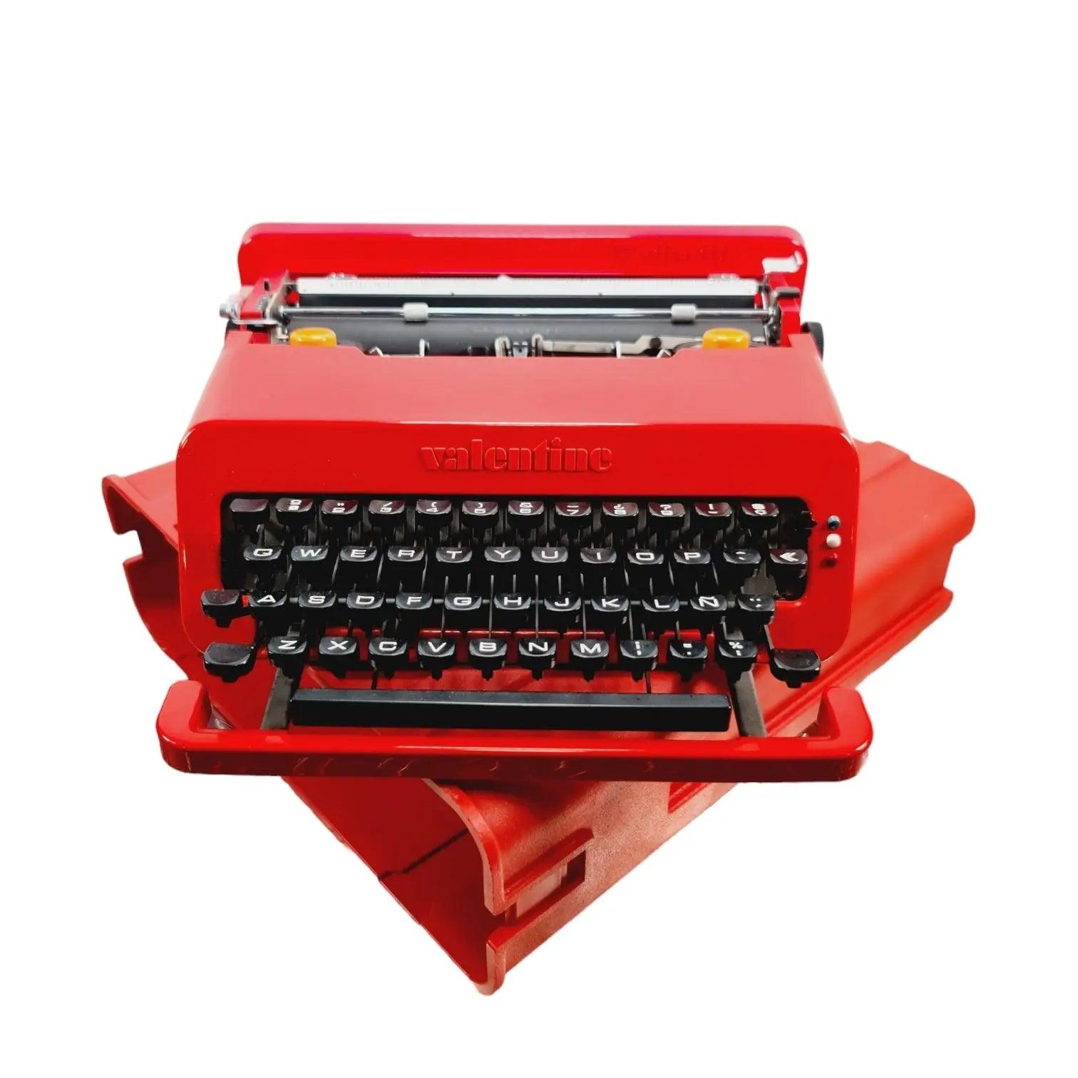 Olivetti Valentine S, Red Manual Vintage Typewriter, Serviced