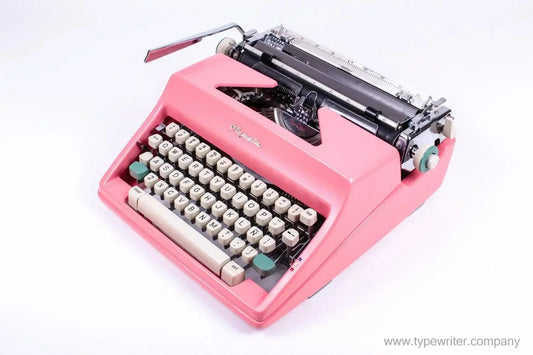 SOLD! Olympia SM Pink, Vintage Manual Typewriter, Restored - ElGranero Typewriter.Company