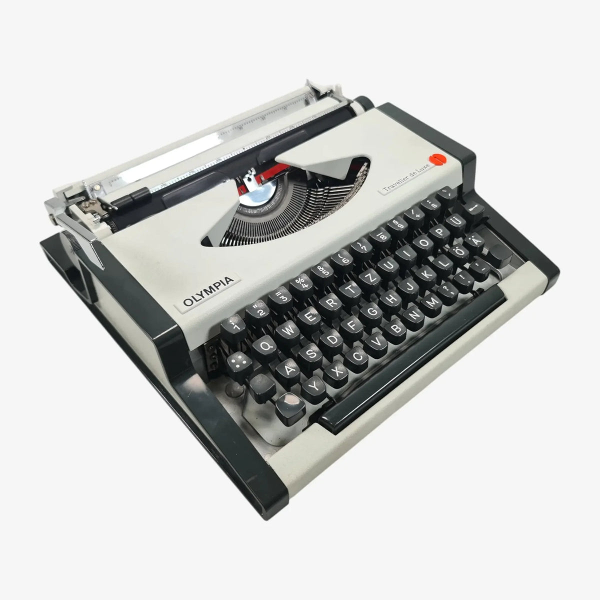 Olympia Traveller De Luxe Manual Vintage Typewriter, Portable, Serviced - ElGranero Typewriter.Company