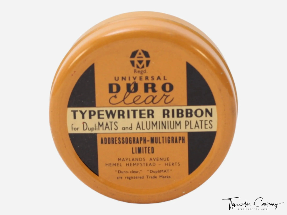 Duro Typewriter Ink Ribbon Tin w/o Spools- Remington, Underwood, etc. - ElGranero Typewriter.Company