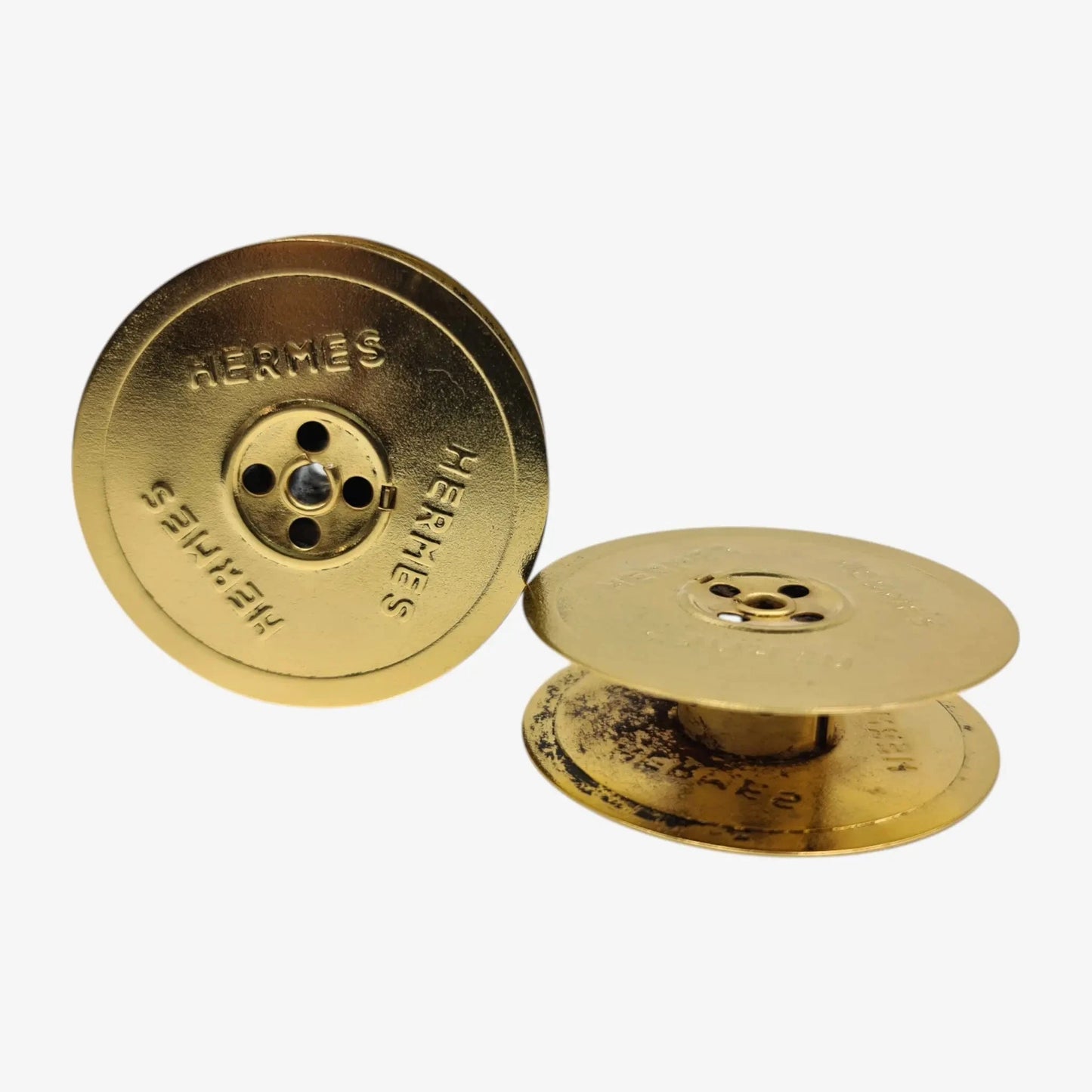 Chrome-Plated Silver Metal Ribbon Spools for Hermes Typewriters (Copy) El Granero Typewriter.Company