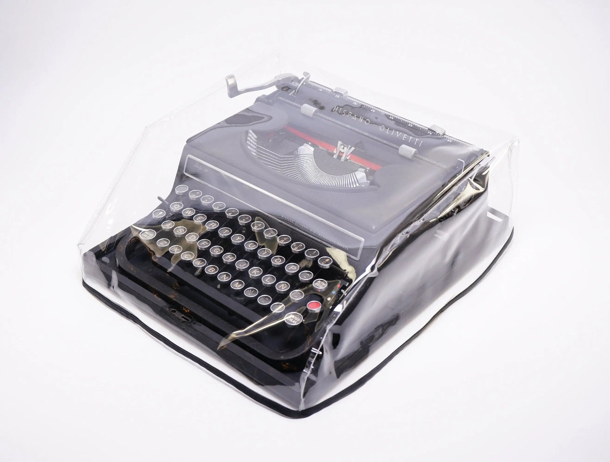 MEDIUM Transparent Dust Cover, Vinyl PVC for M size Manual Typewriter Olivetti Studio 46/42 - ElGranero Typewriter.Company