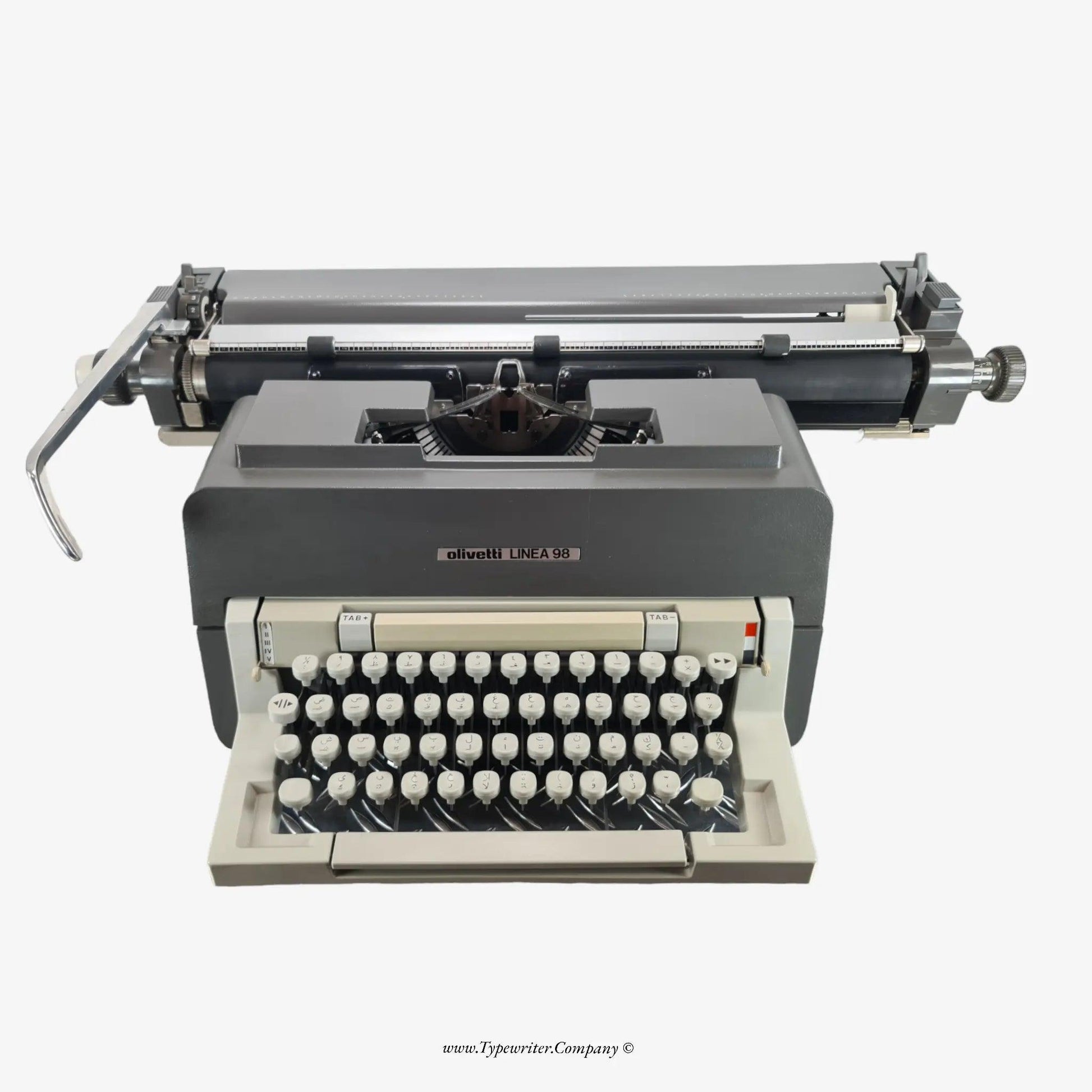 Arabic Olivetti Linea 98 Typewriter, Vintage Manual Serviced, A3 ElGranero Typewriter.Company