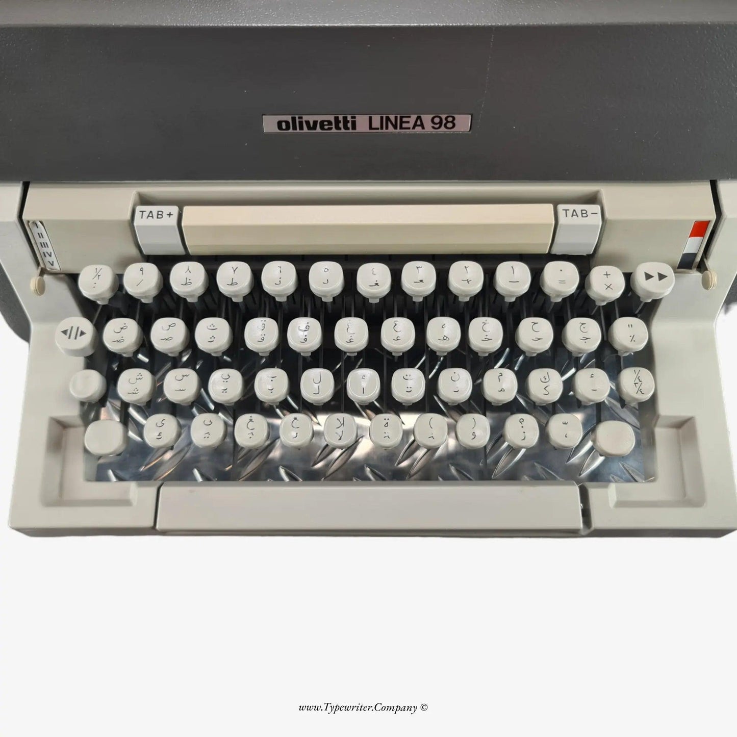 Arabic Olivetti Linea 98 Typewriter, Vintage Manual Serviced, A3 ElGranero Typewriter.Company