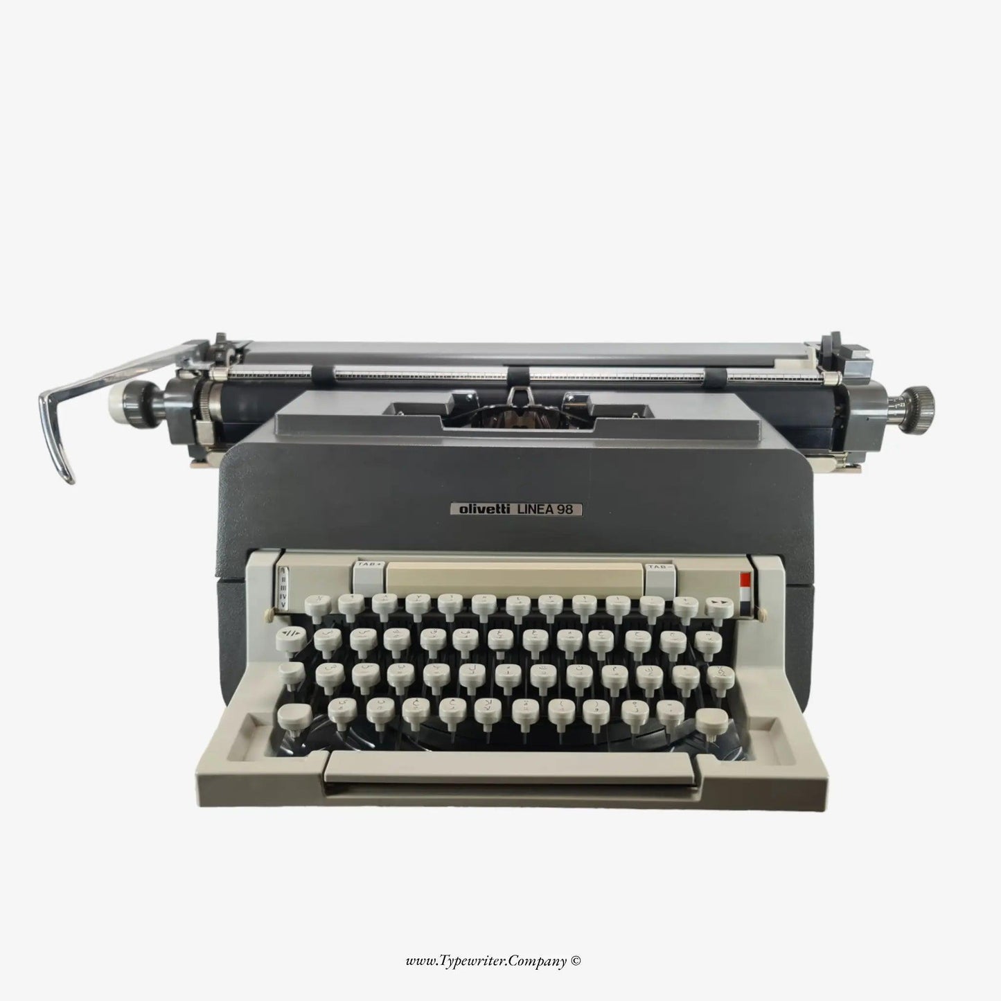 Arabic Olivetti Linea 98 Typewriter, Vintage Manual Serviced, A3 ElGranero Typewriter.Company