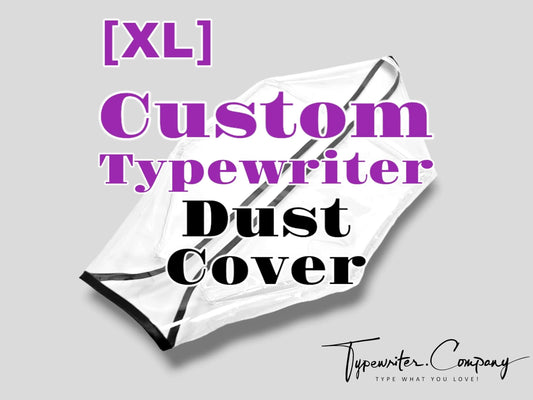 CUSTOM - XL size - Extra Large Dust Cover, Transparent Vinyl PVC or Fabric, for Standard Manual Antique Typewriter - ElGranero Typewriter.Company