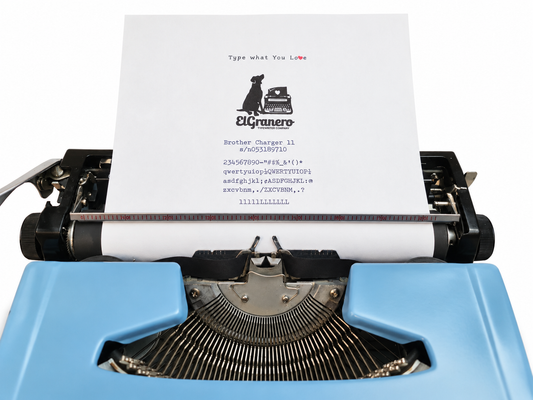 Brother Charger 11 Light Blue Vintage Manual Typewriter, Serviced, With Case