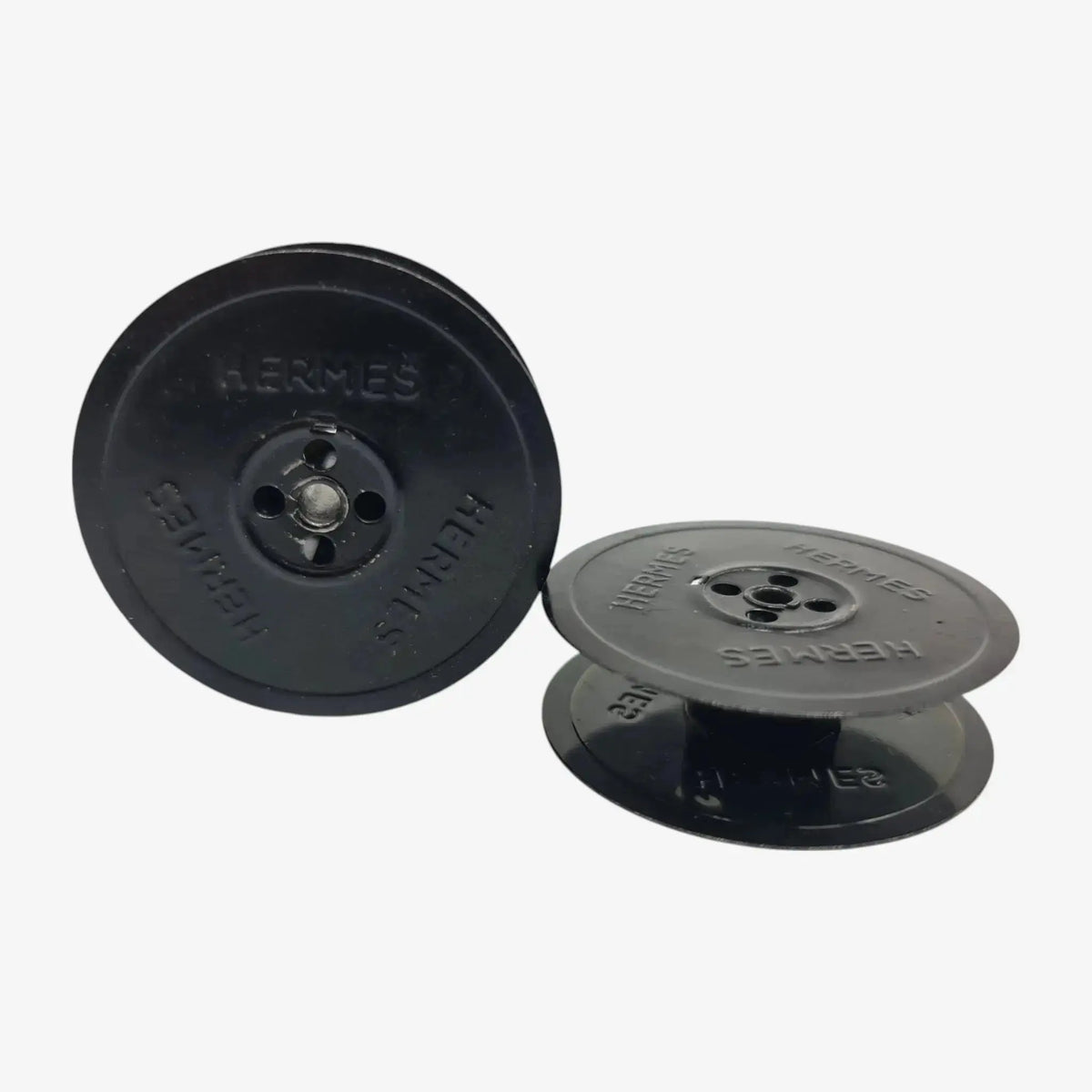 Original Vintage Black Metal Ribbon Spools for Hermes Typewriters El Granero Typewriter.Company