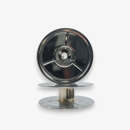 Chrome-Plated Silver Metal Ribbon Spools, German Typewriters, DIN 2103 El Granero Typewriter.Company