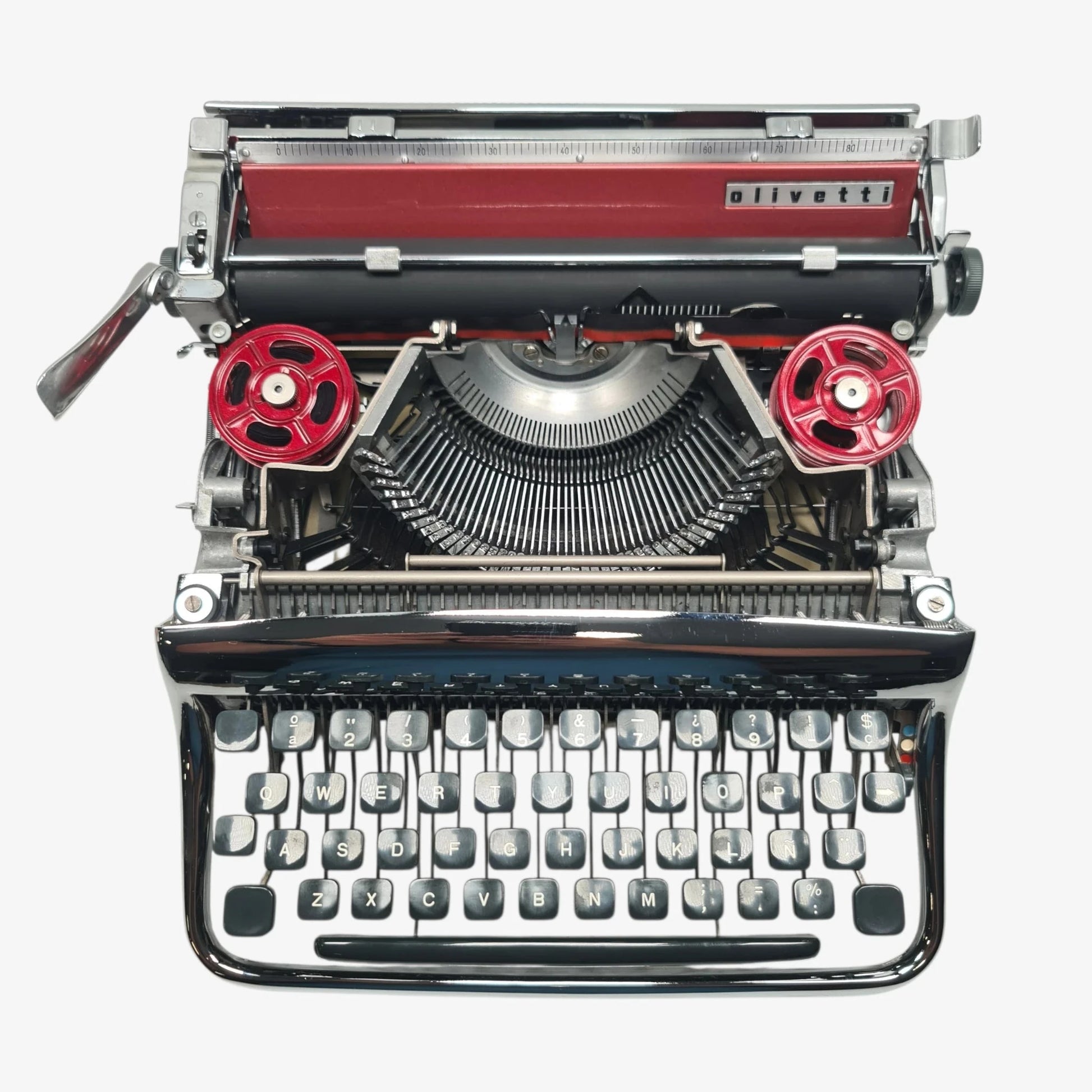Olivetti Pluma 22 - Chrome Limited Edition Typewriter QWERTY  ElGranero Typewriter.Company