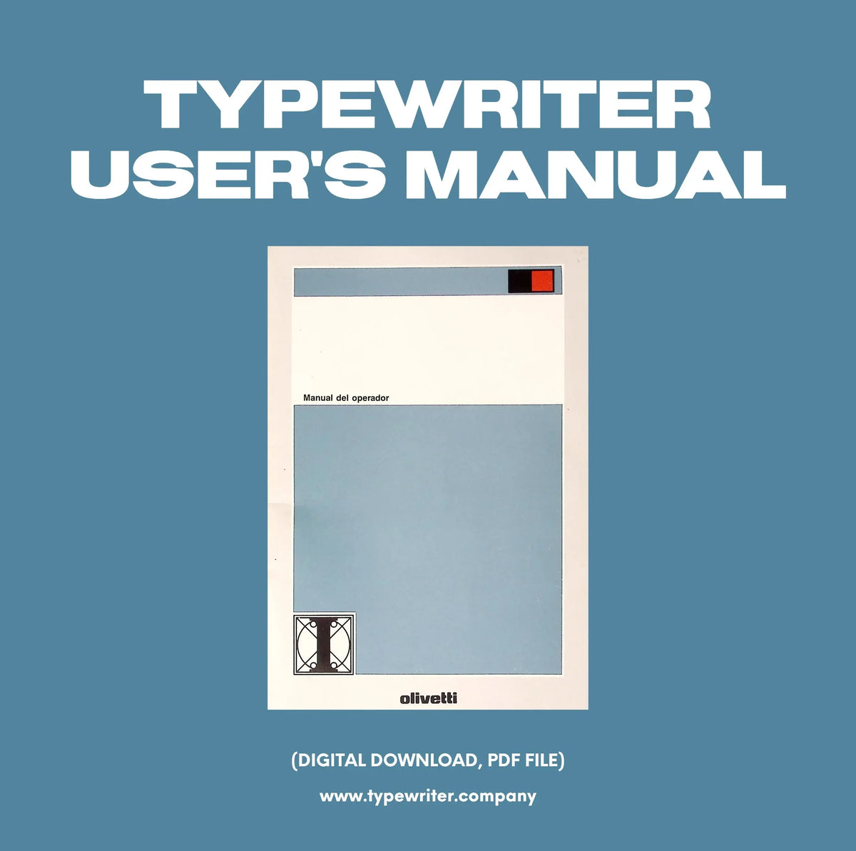 Instruction Manual for Vintage Typewriter Olivetti ET series / DeLuxe 11 / E501, PDF in Spanish - ElGranero Typewriter.Company
