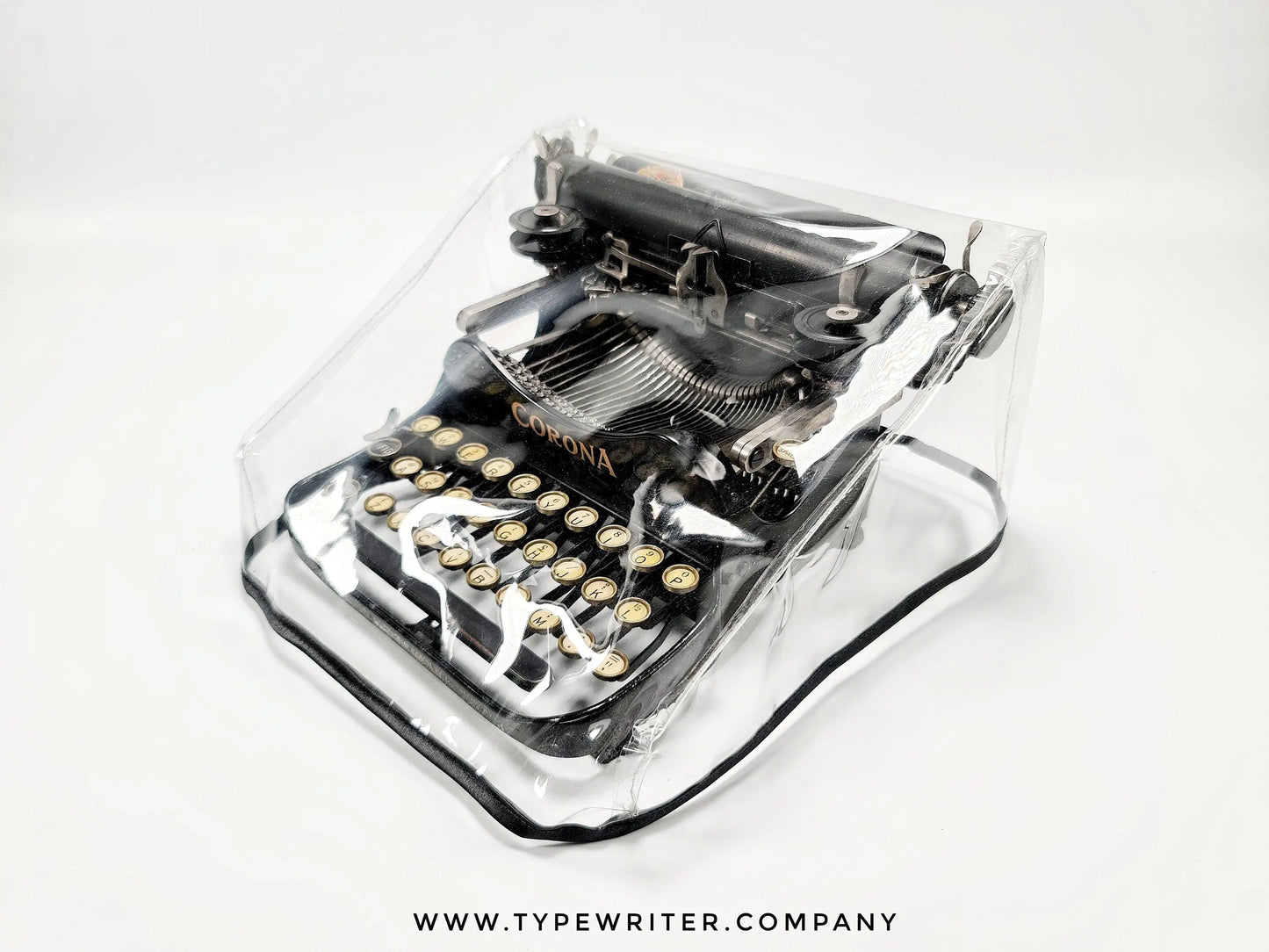 EXTRA-SMALL Transparent Dust Cover, Vinyl pvc for XS size Typewriter Corona 3 Folding, Corona Special - ElGranero Typewriter.Company