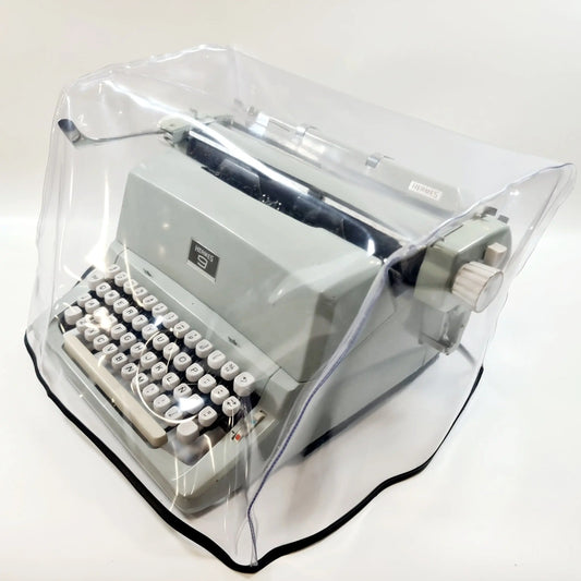 EXTRALARGE Transparent Dust Cover, Vinyl PVC for XL size Portable Manual Vintage Typewriter Hermes 9 - ElGranero Typewriter.Company