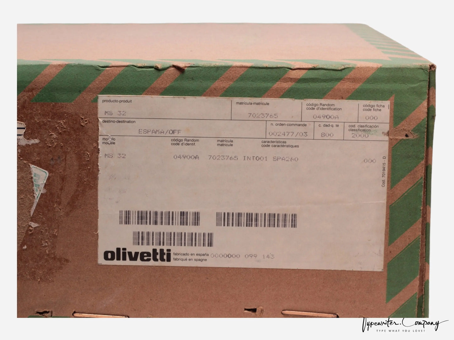 Extremely Rare Never Unboxed Olivetti Lettera 32 - ElGranero Typewriter.Company