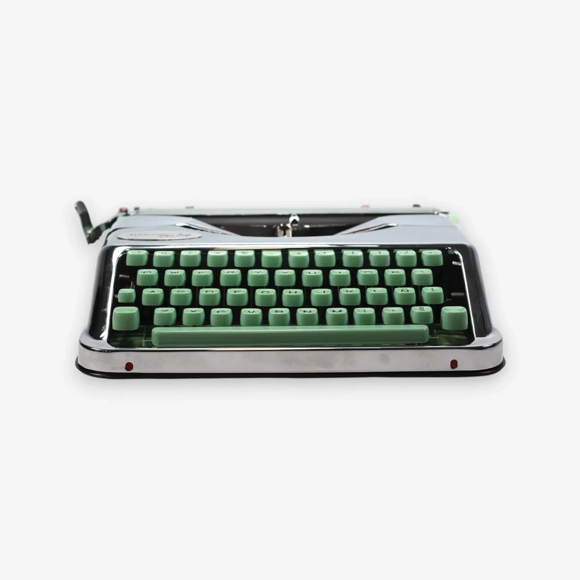 Hermes Baby Chrome-Plated, Vintage Manual Typewriter, Refurbished El Granero Typewriter.Company