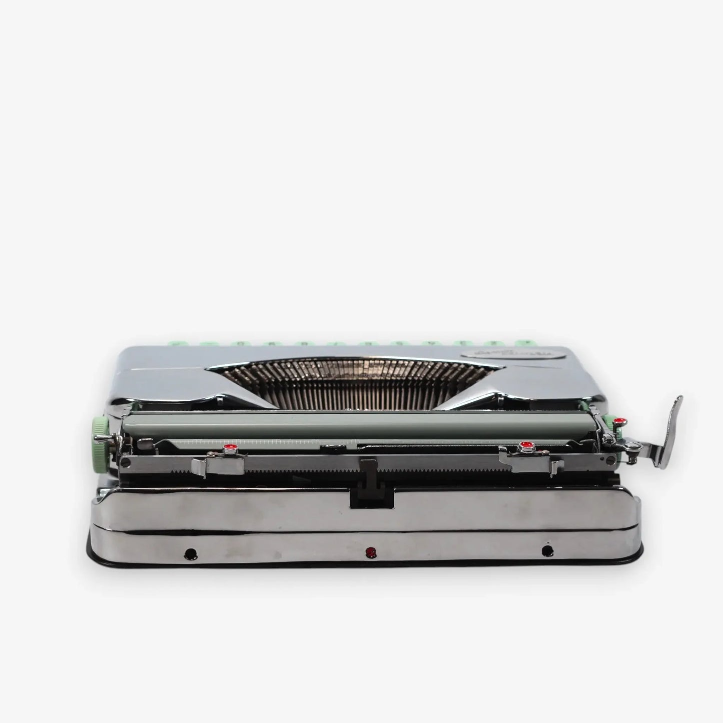 Hermes Baby Chrome-Plated, Vintage Manual Typewriter, Refurbished El Granero Typewriter.Company