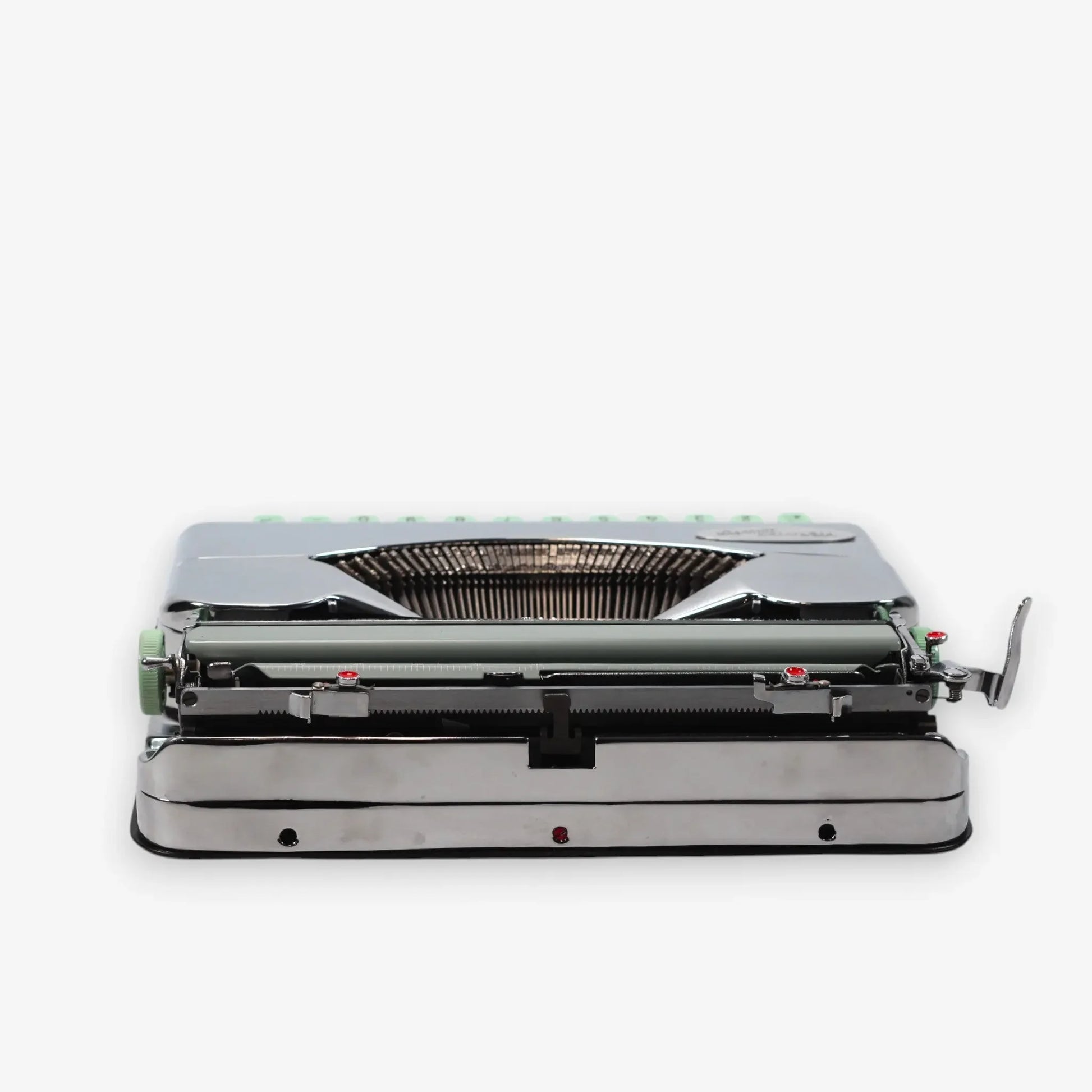 Hermes Baby Chrome-Plated, Vintage Manual Typewriter, Refurbished El Granero Typewriter.Company