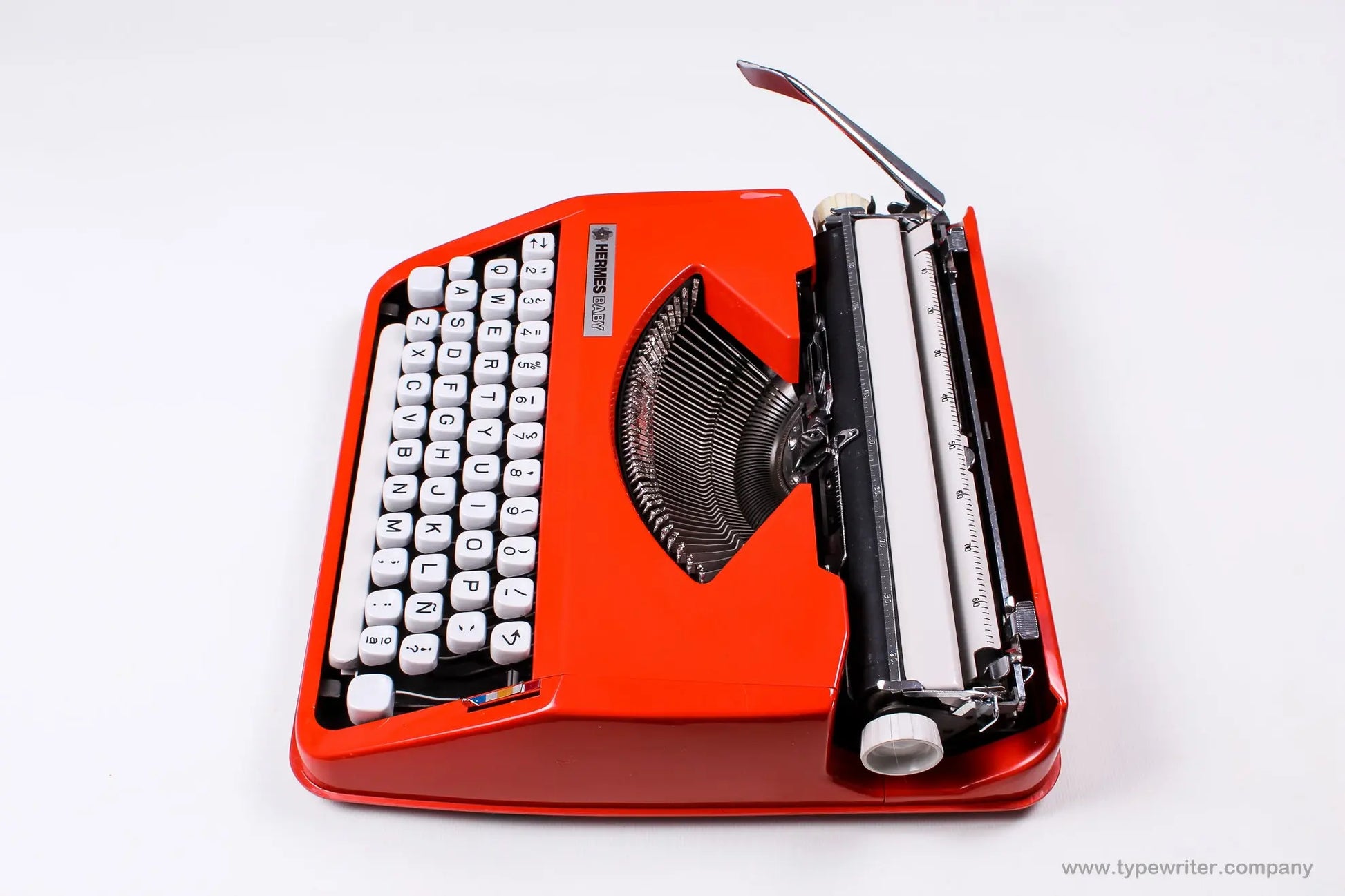 Hermes Baby, Orange Manual Vintage Typewriter, Serviced - ElGranero Typewriter.Company
