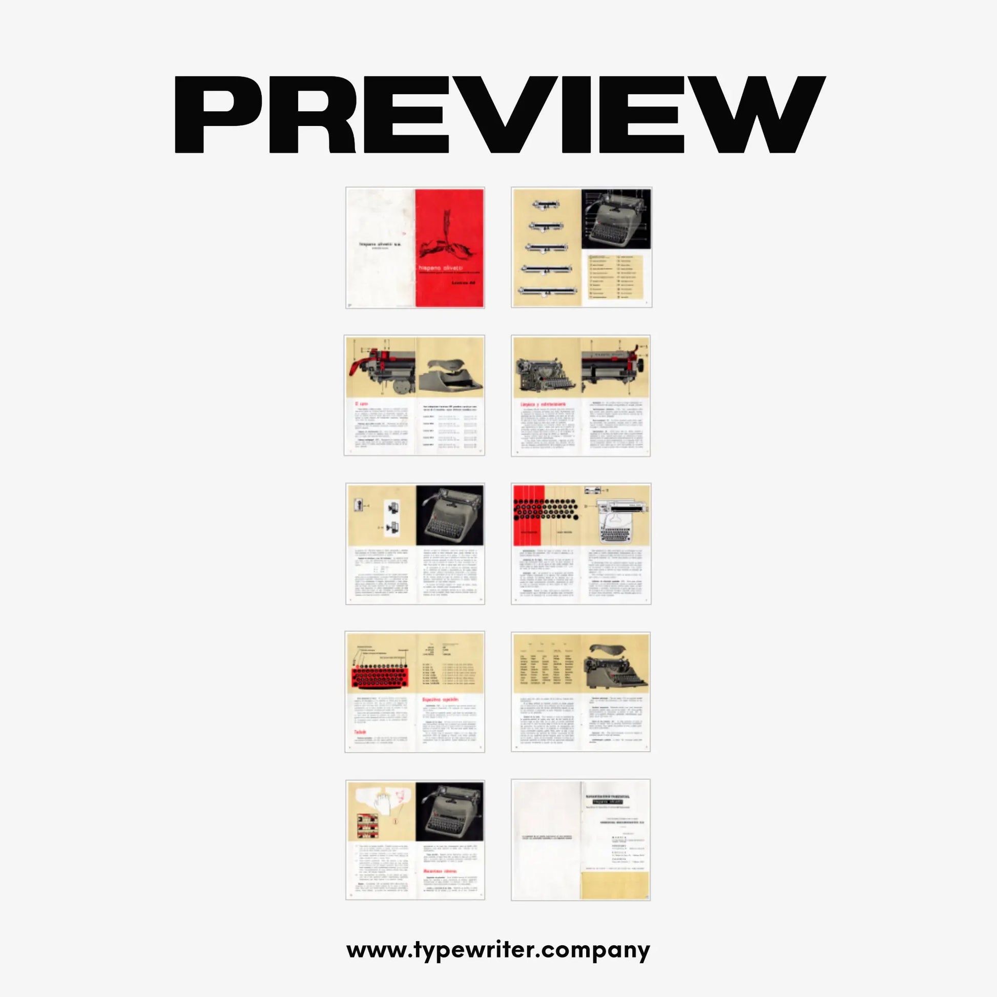 Instruction Manual for Vintage Typewriter Lexicon 80, PDF in Spanish - ElGranero Typewriter.Company