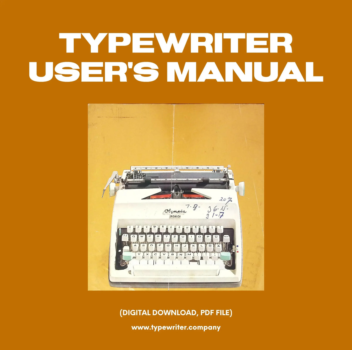 Instruction Manual for Vintage Typewriter Olivetti SM8, 9 , Monica, PDF in Spanish - ElGranero Typewriter.Company