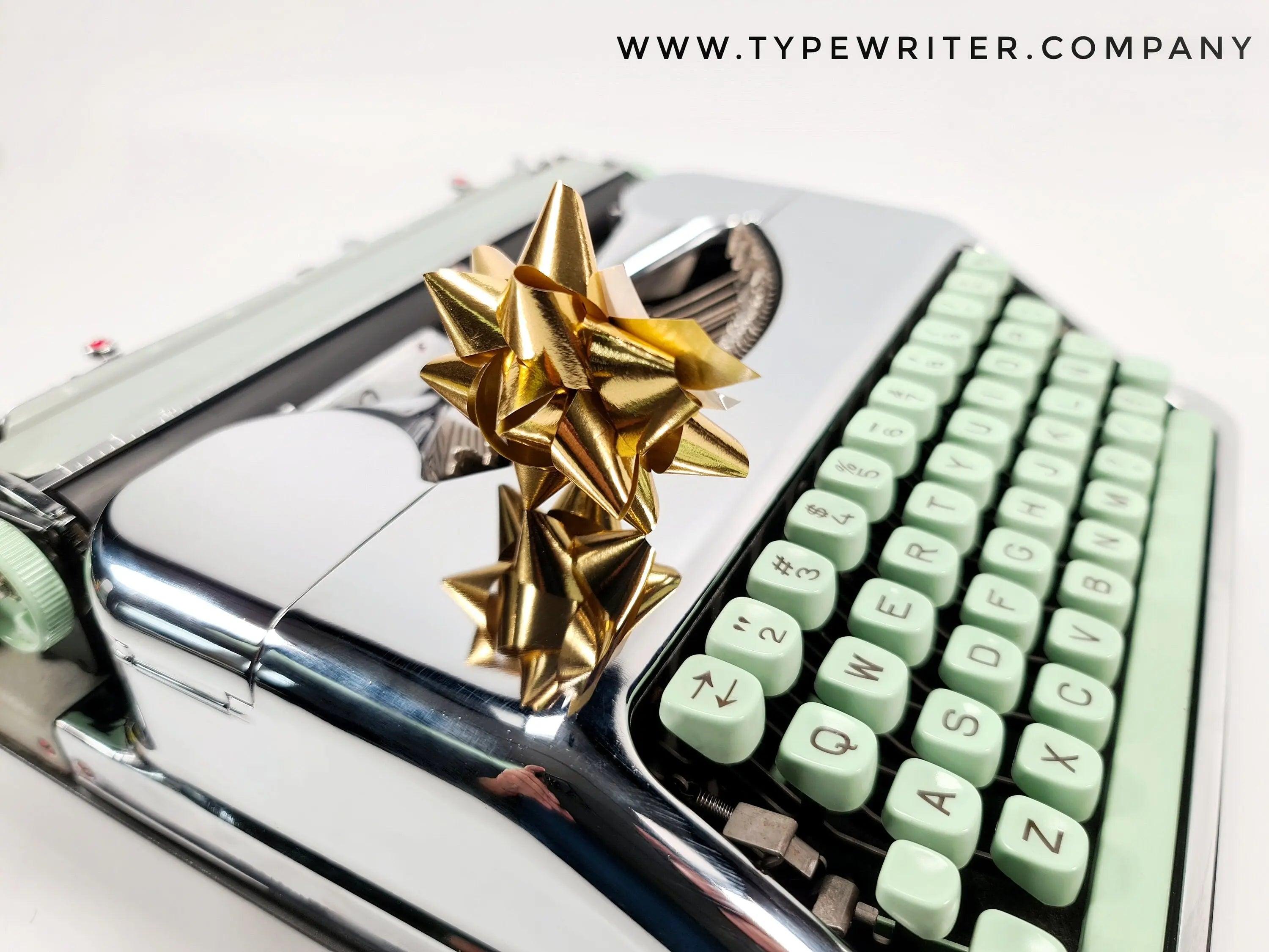 Limited Edition Hermes Baby Chrome Plated Typewriter Serviced, case - ElGranero Typewriter.Company