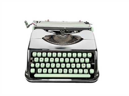 Limited Edition Hermes Baby Chrome Plated Typewriter Serviced, case ElGranero Typewriter.Company