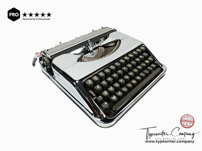 Limited Edition Hermes Baby Chrome-Plated, Manual Typewriter, Restored - ElGranero Typewriter.Company