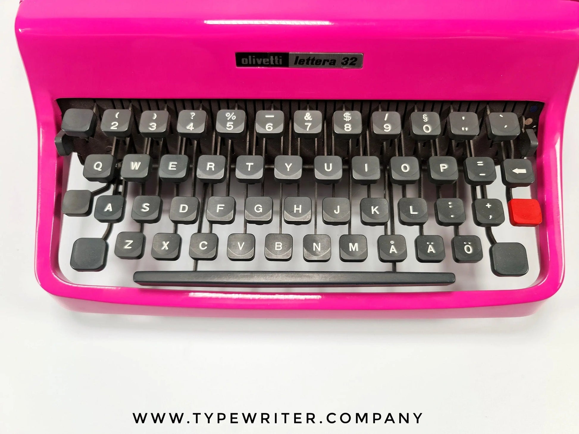 Limited Edition Lady Gaga Vibe Olivetti Lettera 32 Pink Typewriter, Vintage, Manual Portable, Professionally Serviced by Typewriter.Company - ElGranero Typewriter.Company