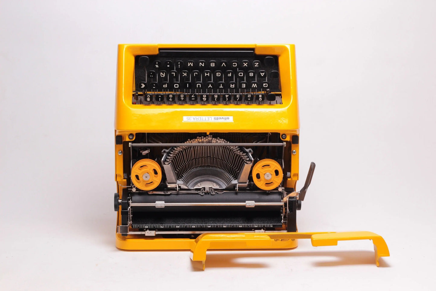 Limited Edition Olivetti Lettera 35 Yellow Typewriter, Vintage, Manual Portable, Professionally Serviced by Typewriter.Company - ElGranero Typewriter.Company