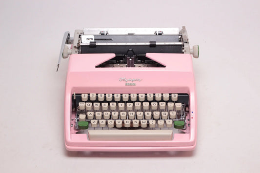 Limited Edition Olympia SM9 Pink Typewriter, Vintage, Mint Condition, Manual Portable, Professionally Serviced by Typewriter.Company - ElGranero Typewriter.Company
