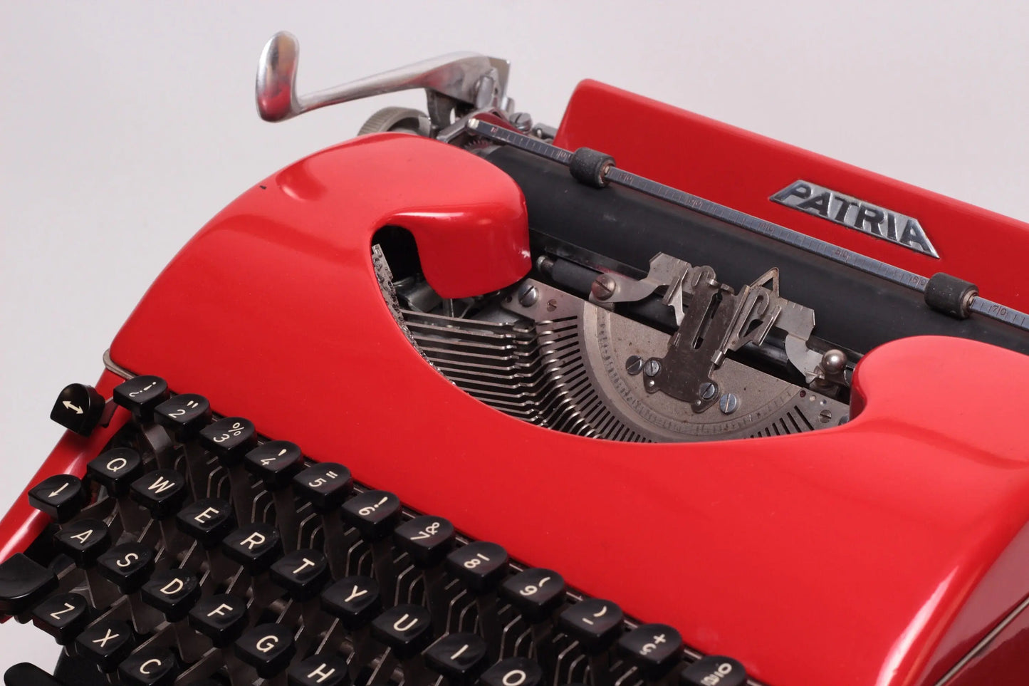 Limited Edition Patria Red Typewriter, Vintage, Mint Condition, Manual Portable, Professionally Serviced by Typewriter.Company - ElGranero Typewriter.Company
