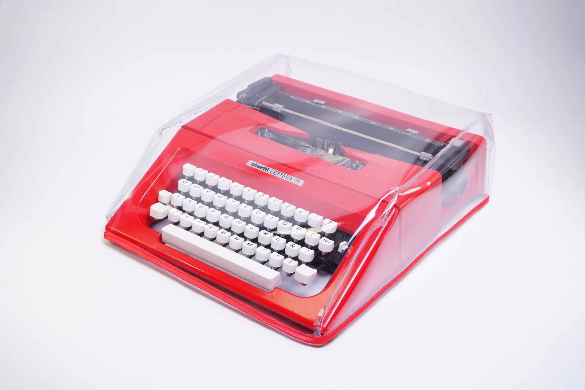 MEDIUM Transparent Dust Cover, Vinyl PVC for M size Manual Typewriter Olivetti 25 - ElGranero Typewriter.Company
