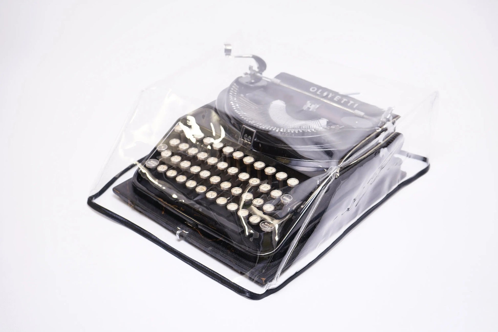 MEDIUM Transparent Dust Cover, Vinyl PVC for M size Manual Typewriter Olivetti Ico MP1,  Medium Size Typewriter, Dust Cover - ElGranero Typewriter.Company