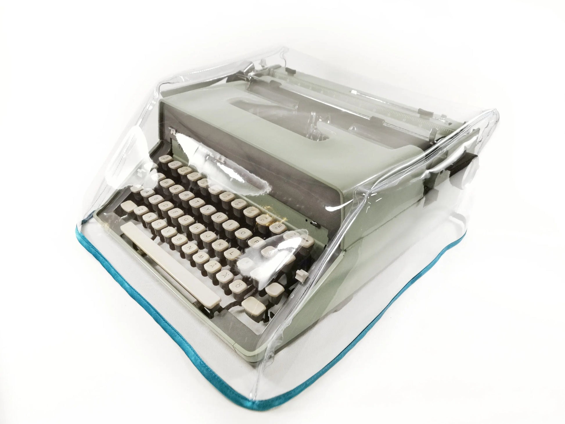 MEDIUM Transparent Dust Cover, Vinyl PVC for M size Manual Typewriter Remington 11 - ElGranero Typewriter.Company
