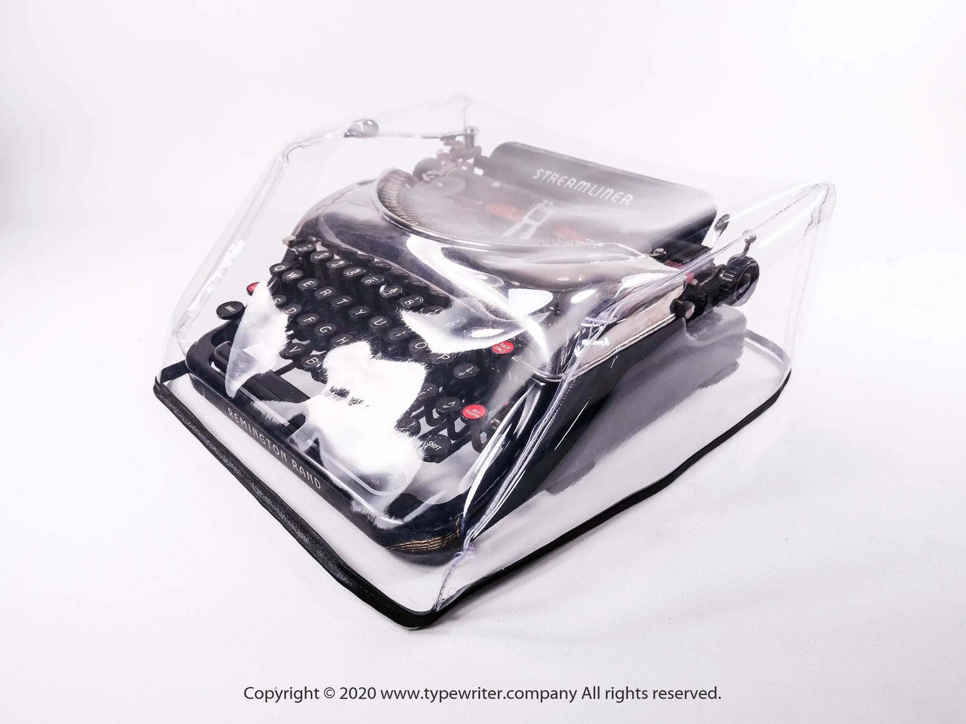 MEDIUM Transparent Dust Cover, Vinyl PVC for M size Manual Typewriter Remington Rand, Streamliner, De Luxe, 5, Travel Riter - ElGranero Typewriter.Company
