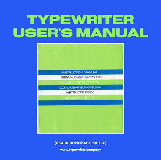 Instruction Manual for Vintage Typewriter Brother 750TR, PDF in Various Languages - ElGranero Typewriter.Company