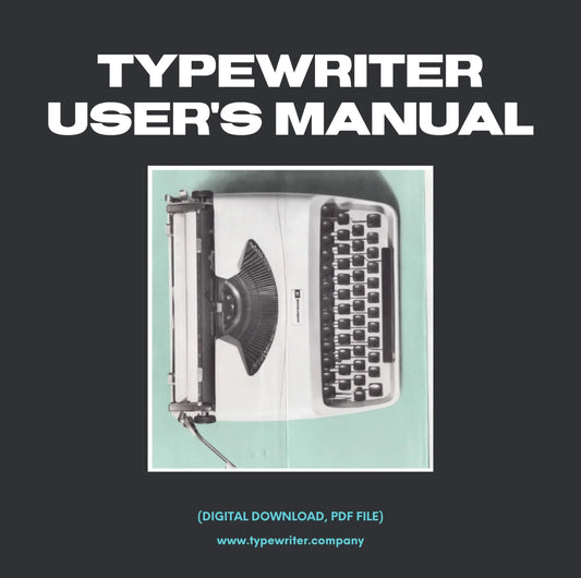 Instruction Manual for Vintage Typewriter Underwood 18, PDF in Various Languages - ElGranero Typewriter.Company