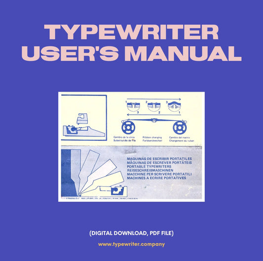 Instruction Manual for Vintage Typewriters, Universal, in Various Languages - ElGranero Typewriter.Company
