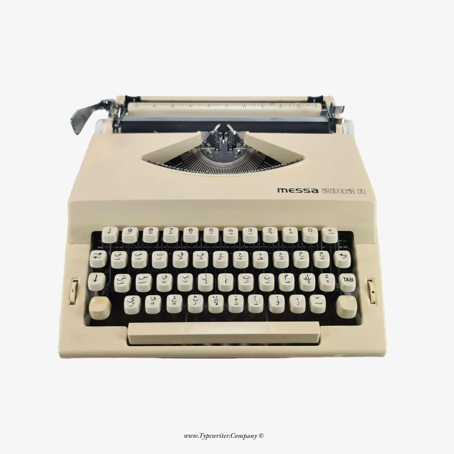 Messa 2002A Manual Vintage Typewriter, Serviced, Arabic Keyboard ElGranero Typewriter.Company