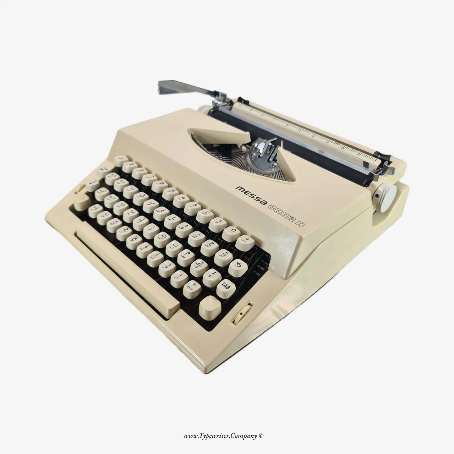 Messa 2002A Manual Vintage Typewriter, Serviced, Arabic Keyboard ElGranero Typewriter.Company