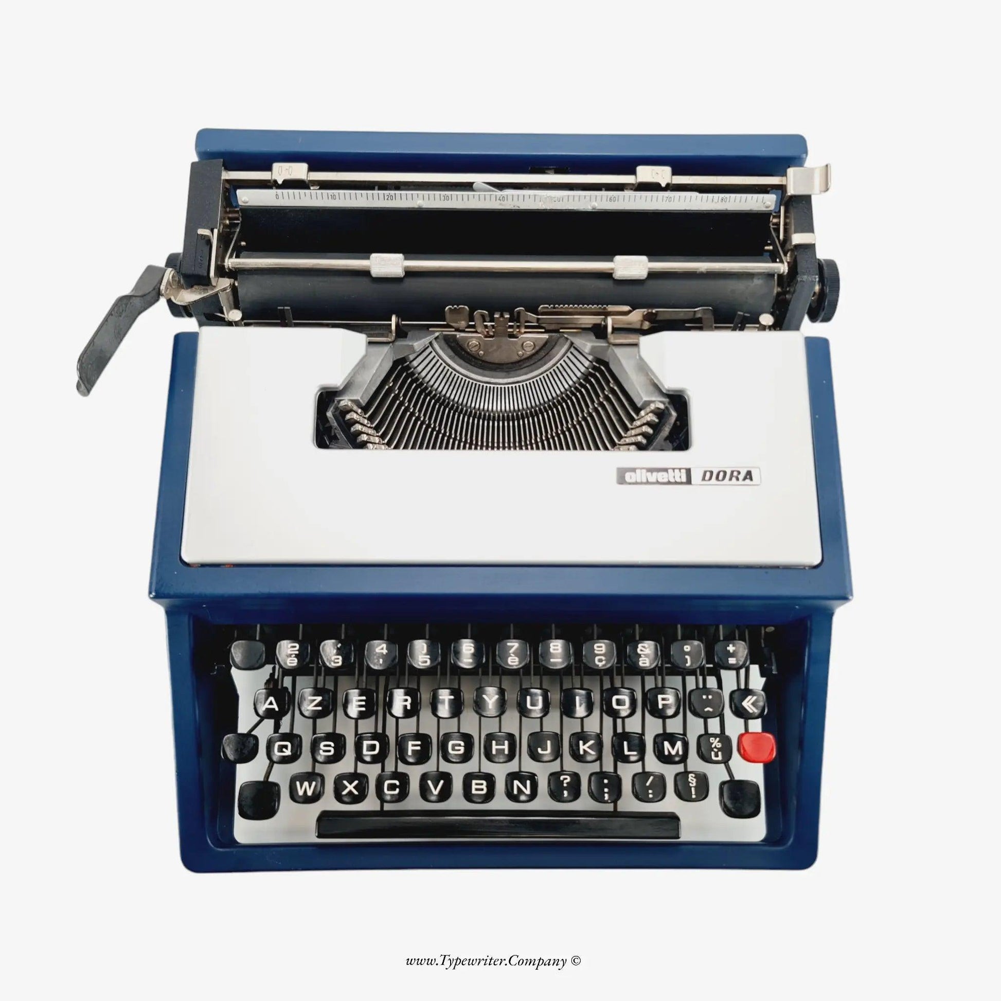 Olivetti Dora Typewriter, Vintage Manual, Refurbished, AZERTY Keyboard - ElGranero Typewriter.Company